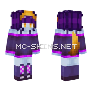 Purple Yellow Girl Minecraft skin