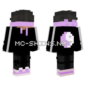 Purple Yin Yang Minecraft skin
