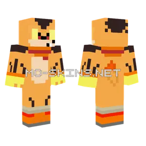 Pyro The Wolf OC Minecraft skin