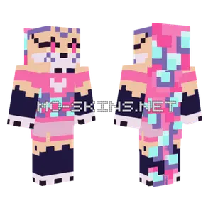 Queen Bee Neon Lights Minecraft skin