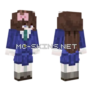 Rachel Blue School Uniform Minecraft skin