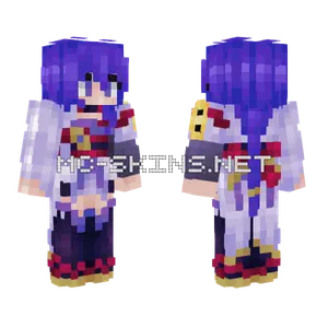 Raiden Shogun Outfit Minecraft skin