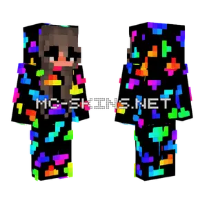 Rainbow Clauds Minecraft skin