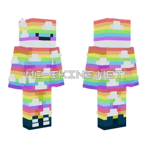 Rainbow Cloud Outfit Minecraft skin