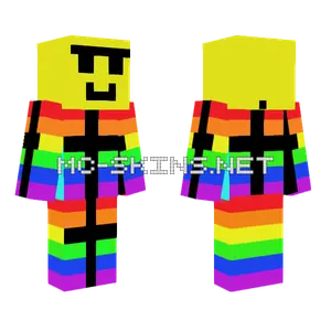 Rainbow Colors Minecraft skin