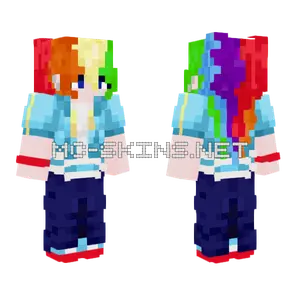 Rainbow Dash Outfit Minecraft skin