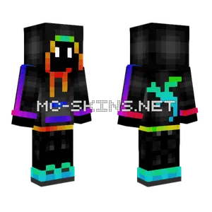 Rainbow Dragon Mage Slim Minecraft skin