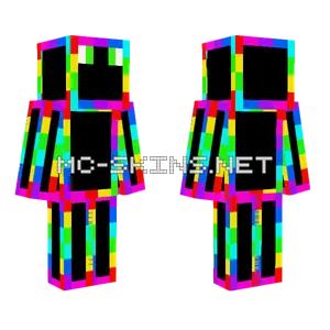 Rainbow Gamer Minecraft skin