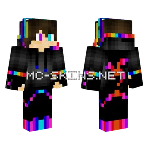 Rainbow Gamer Boy Minecraft skin
