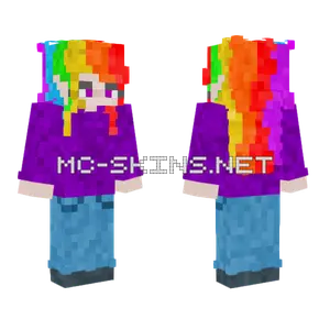 Rainbow Girl 2 Minecraft skin