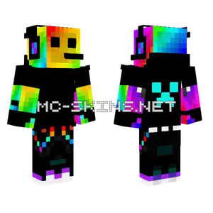 Rainbow Glitch Skin Minecraft skin