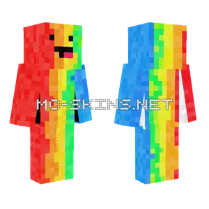Rainbow Gravel Skeppy Minecraft skin