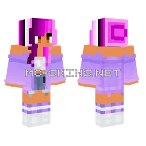 Rainbow Hair Aphmau Minecraft skin