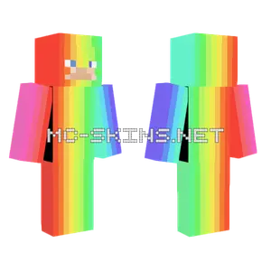 Rainbow Man Minecraft skin