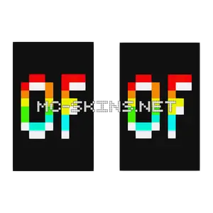 Rainbow OptiFine Letters cape, outside and lining