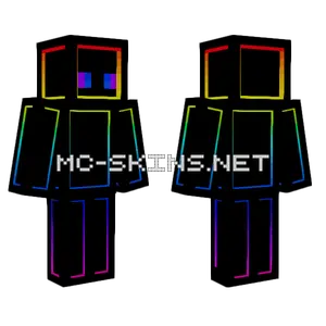 Rainbow Pixel Suit Minecraft skin