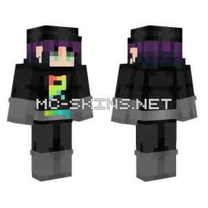 Rainbow Rocket Purple Minecraft skin