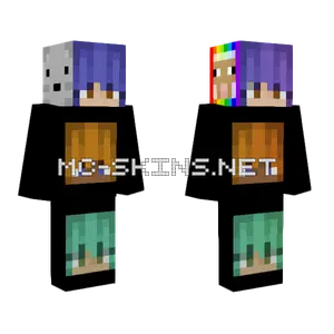 Rainbow Sheep PFP Minecraft skin