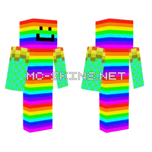 Rainbow Skin Minecraft skin