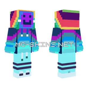 Rainbow Smiley Face Minecraft skin