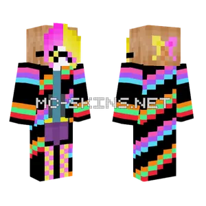 Rainbow Stripe Girl Minecraft skin