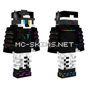 Rainbow Wolf Ninja Minecraft skin