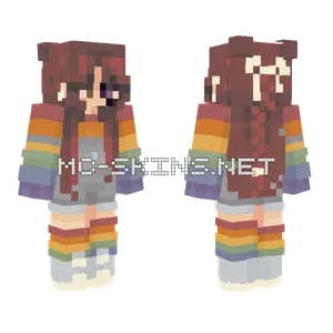 Rainbowender Minecraft skin