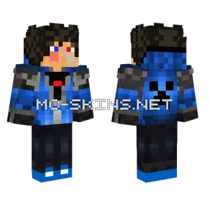 Rainimator Blue Creeper Minecraft skin