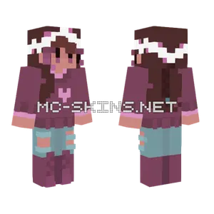 Raspberry Bush Girl Minecraft skin