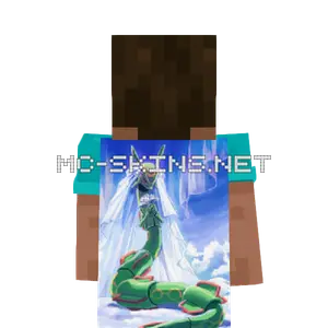 Rayquaza Wedding Dress cape, outside and lining