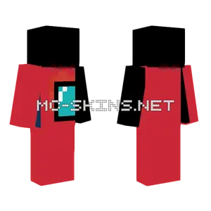 Red Among Us Minecraft skin