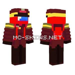 Red Among Us Minecraft skin