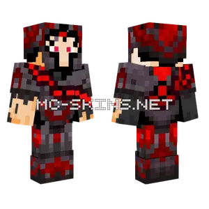 Red And Black Armor Minecraft skin