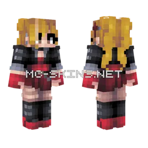 Red and Black Outfit