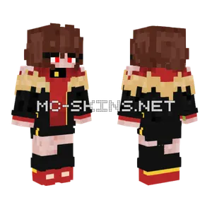 Red and Black School Uniform