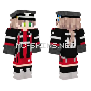 Red and Black Tracksuit Minecraft skin