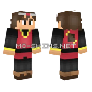 Red and Black Uniform
