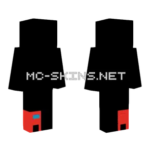 Red and Blue Blocky Character Minecraft skin