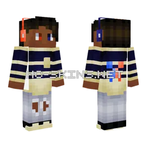 Red And Blue Creeper Minecraft skin