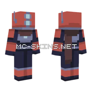 Red And Blue Robot Minecraft skin