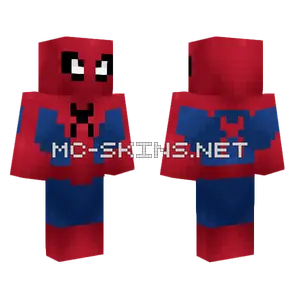 Red And Blue Spider Suit Minecraft skin