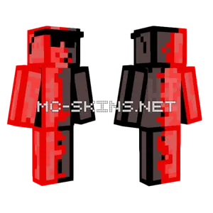 Red And Grey Merge Minecraft skin