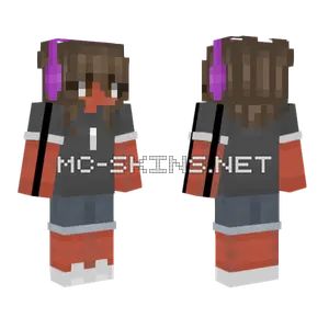 Red And Grey Outfit Minecraft skin
