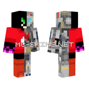 Red and Grey Robot Suit
