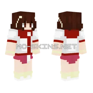 Red and White School Uniform Minecraft skin