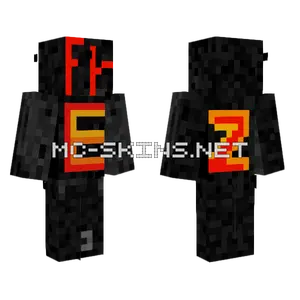 Red And Yellow EZ Minecraft skin