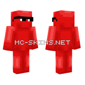 Red Block Character Minecraft skin