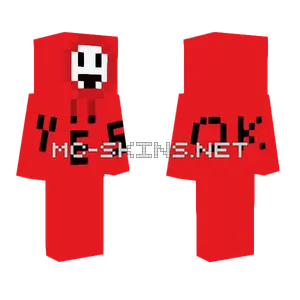 Red Blocky Character