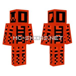 Red Blocky Figure