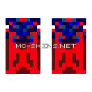 Red Blue Chequer Beast cape, outside and lining